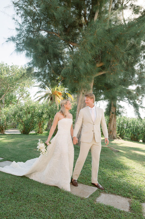 This Wedding Planner Walked Down The Aisle at a Pink-Hued Wedding in Bermuda