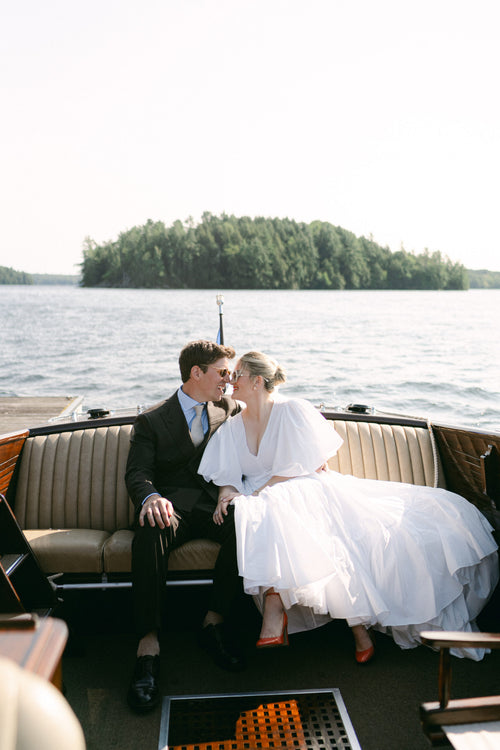 A Nancy Meyers-Inspired Summer Wedding on The Groom's Private Island in Muskoka