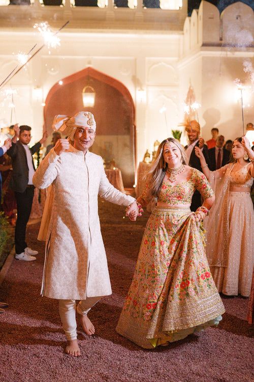 After an Extravagant Jaipur Wedding, These Newlyweds Said I Do Again at a Lakeside Ceremony Outside Asheville