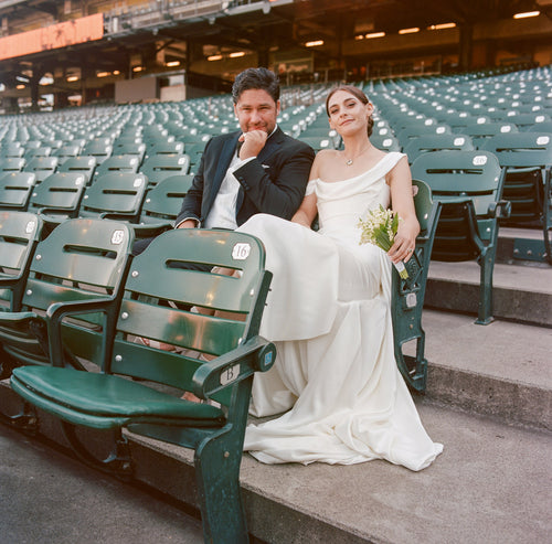 This Couple Wed on Top of the Dugout at Oracle Park Before Their Reception on the Field