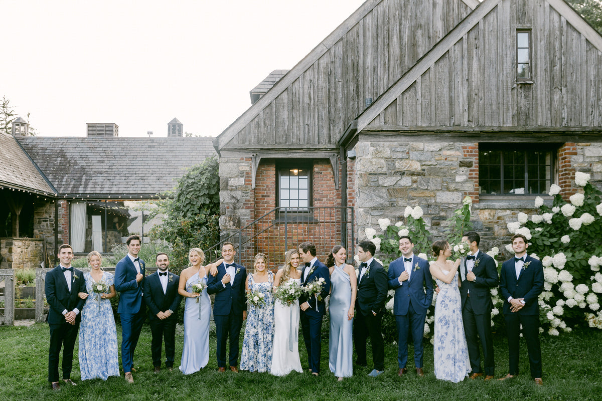 The Bride Wore a Carolina Herrera Dress and Veil to Her Summer Wedding at Blue Hill at Stone Barns
