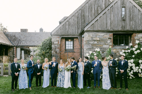 The Bride Wore a Carolina Herrera Dress and Veil to Her Summer Wedding at Blue Hill at Stone Barns