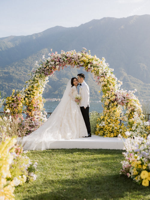 The Newlyweds Shared a First Dance to “The Princess Diaries Waltz” at Villa Balbiano