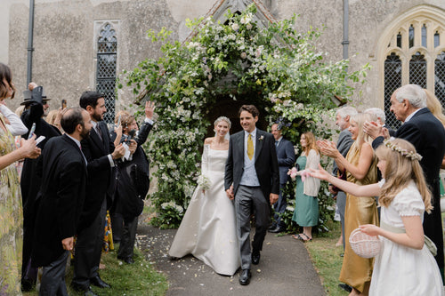 The Bride Wore Custom Emilia Wickstead and Annina Dirndl Dresses During Her Wedding Weekend in the English Countryside