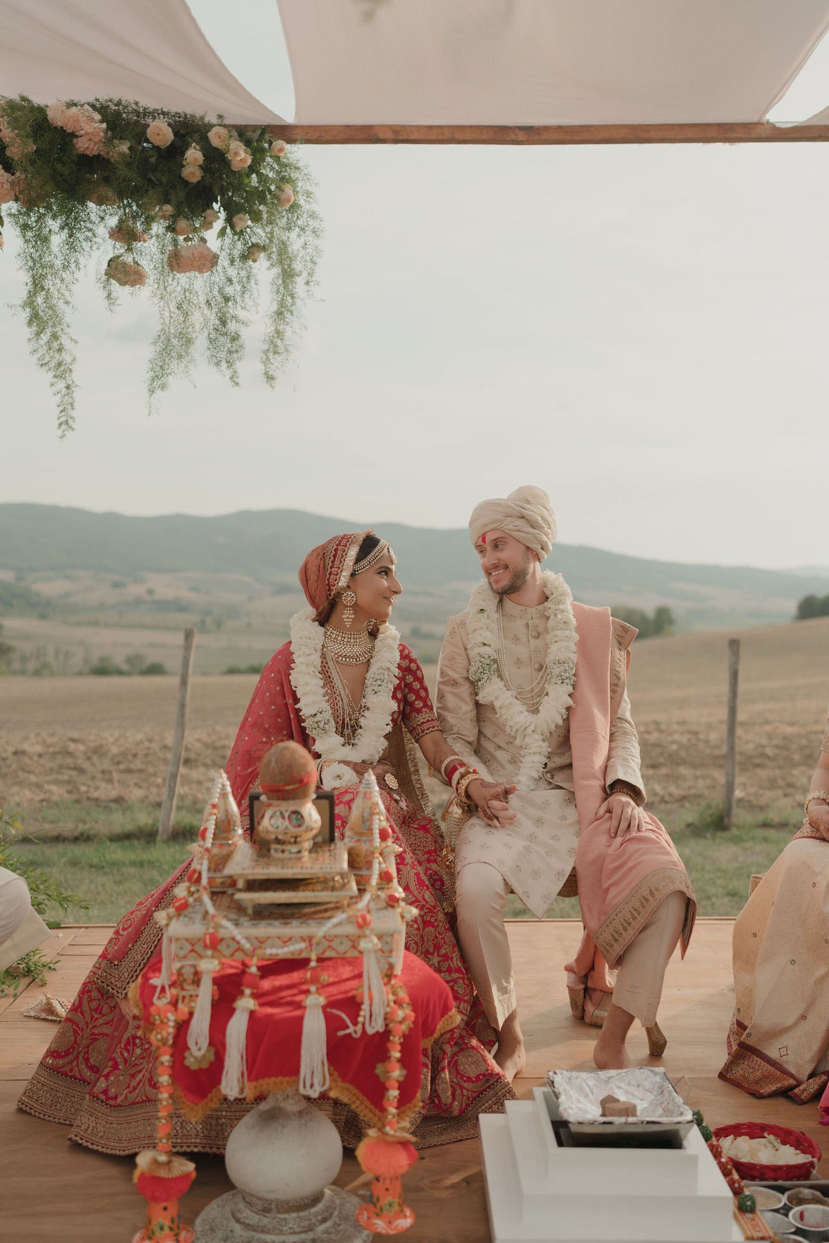 A Colorful Catholic and Hindu Wedding Weekend Under The Tuscan Sun