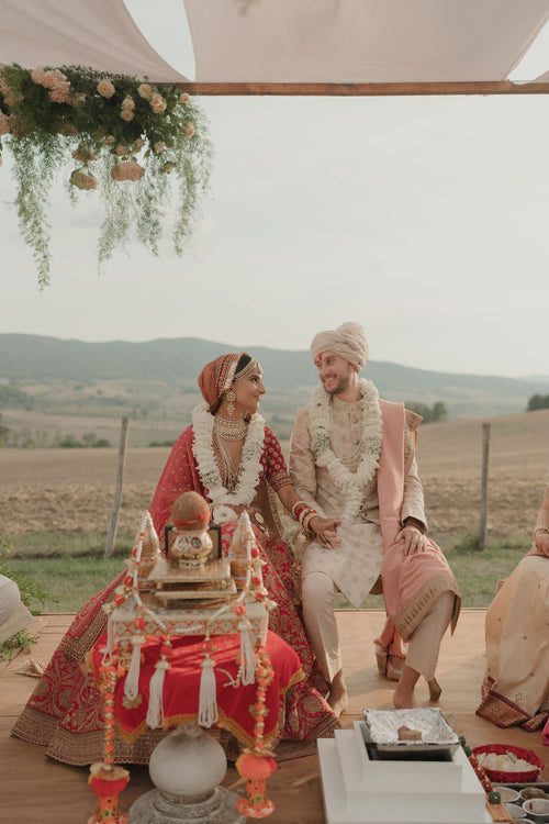 A Colorful Catholic and Hindu Wedding Weekend Under The Tuscan Sun