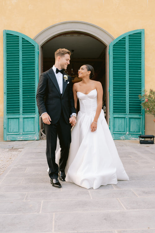 A Classic, Modern Wedding With Wes Anderson Touches at Villa la Palagina