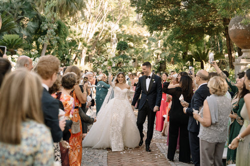 This Couple Toasted Their Destination Wedding in Sorrento with a Diamond-Topped Champagne Bottle