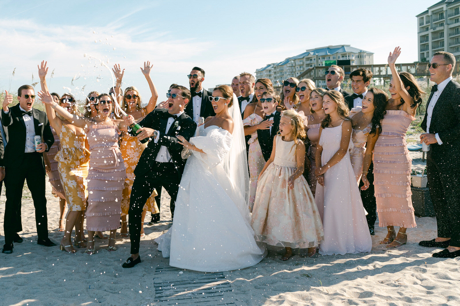 This Bride Wanted a "Carrie Bradshaw Meets Jackie Kennedy" Dress for Her Florida Wedding