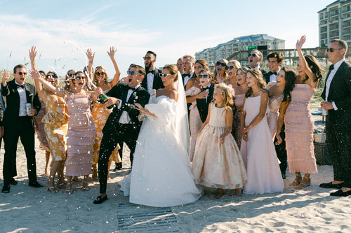 This Bride Wanted a "Carrie Bradshaw Meets Jackie Kennedy" Dress for Her Florida Wedding