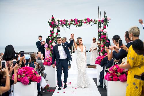 The Bride Wore Marchesa from Mark Ingram Atelier to Her Wedding in Montauk
