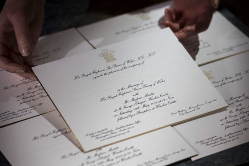 All The Deets on Prince Harry and Ms. Markle’s Wedding Invitations
