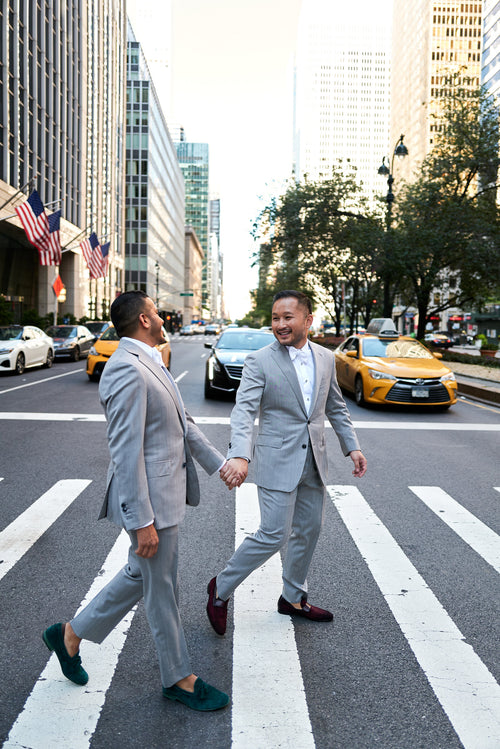 The Grooms Did a Choreographed Dance at Their Summer Wedding Reception in the Rainbow Room