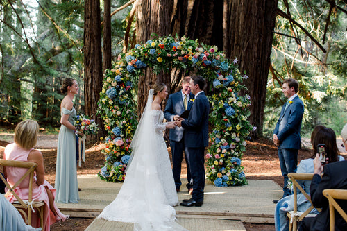 Every Guest Enjoyed Their Own Mini Wedding Cake After This Micro-Ceremony in Carmel
