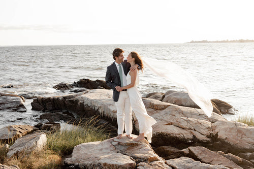 Guests Cheered From Boats at This Bell Island Micro-Wedding