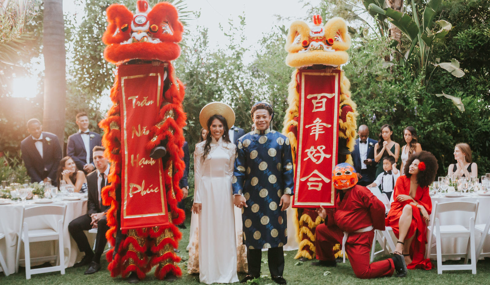 This Couple Entered Their Reception with a Vietnamese Lion Dance