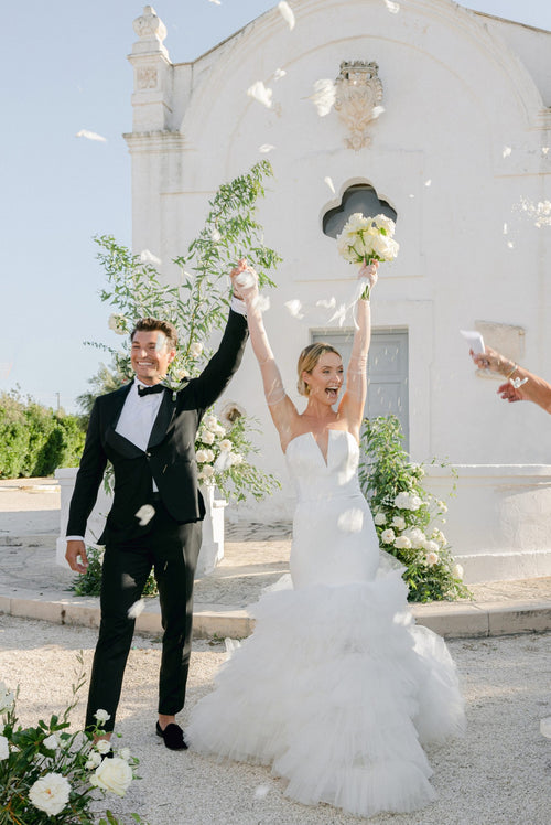 Actress Merritt Patterson Brought Old Hollywood Glamour to Her Wedding in Puglia