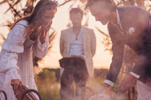 There Was a Fire Ceremony at This Wedding in Southampton