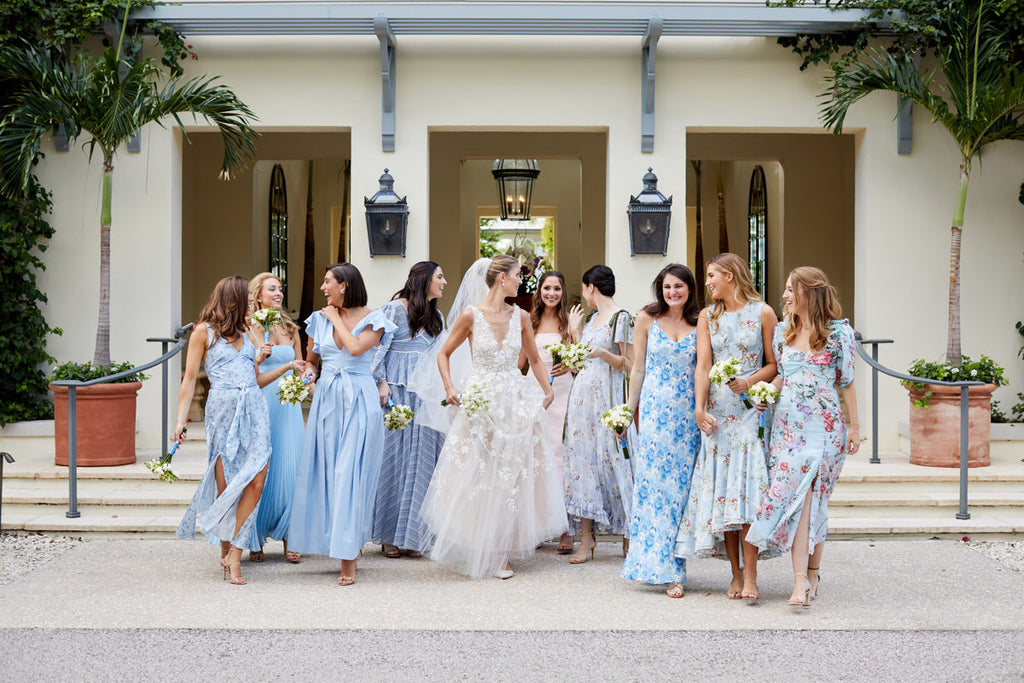 over the moon bridesmaid dresses On the morning of dubose Founder @elleontheglow's wedding, she got ready with her bridesmaids, who wore nightgowns from Over The Moonnow available in an exclusive Bridesmaid bundle with the bride's Signature Eye