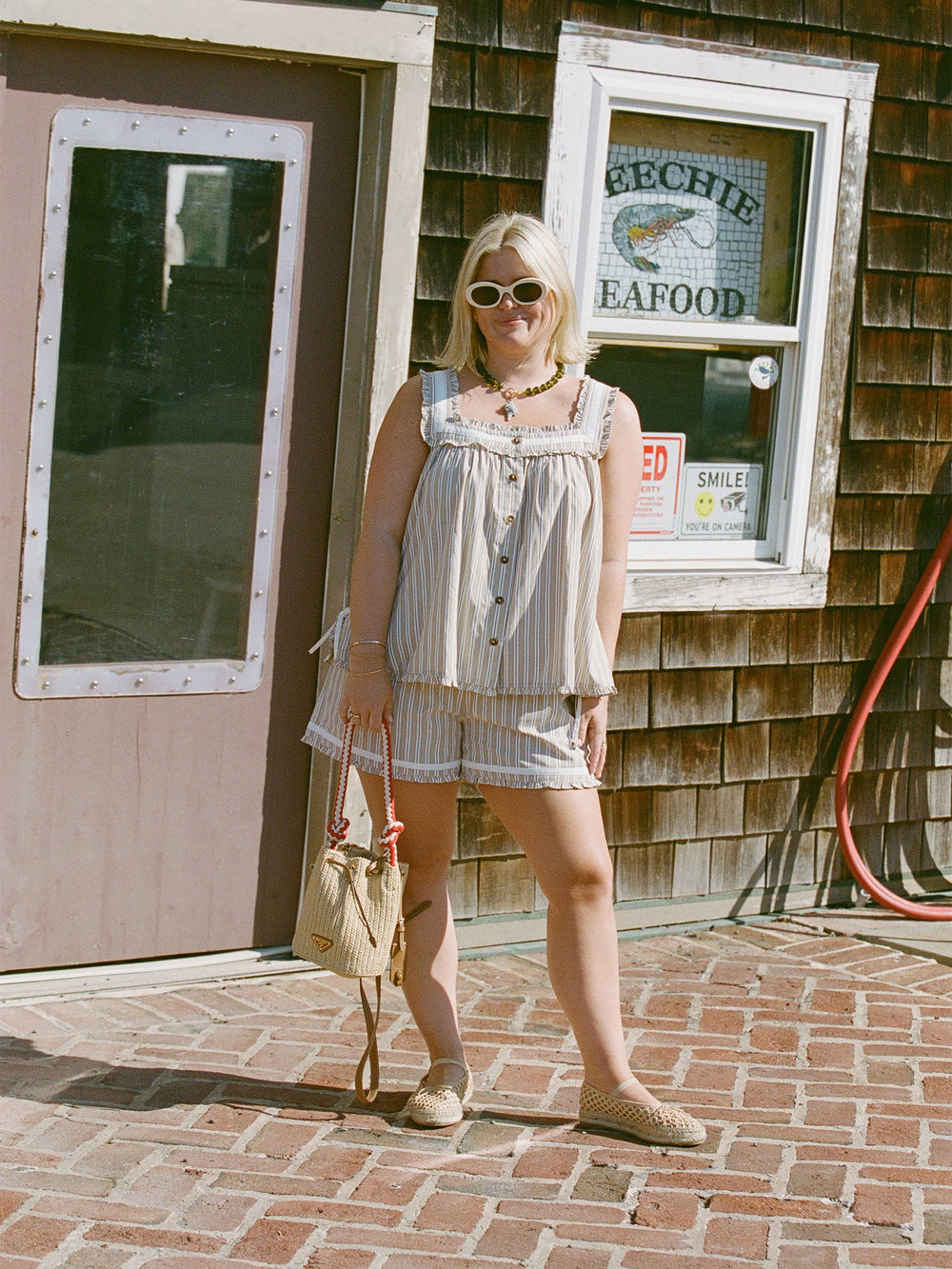 Caroline Short Set x Sadie Loving in Sand Stripe