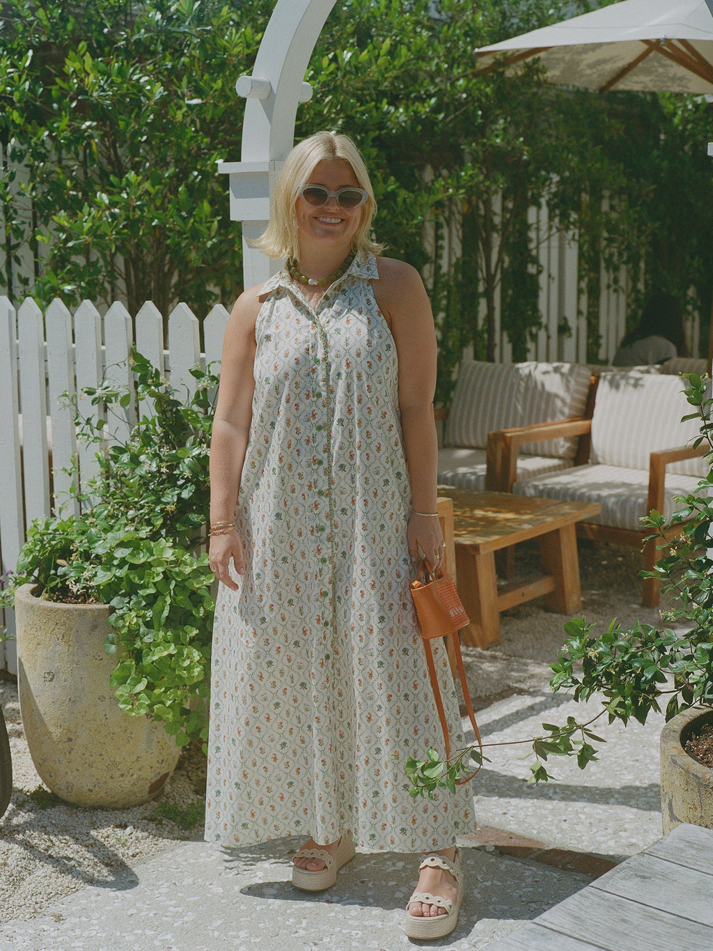 Cami Collar Dress x Sadie Loving in Blanc Bouquet