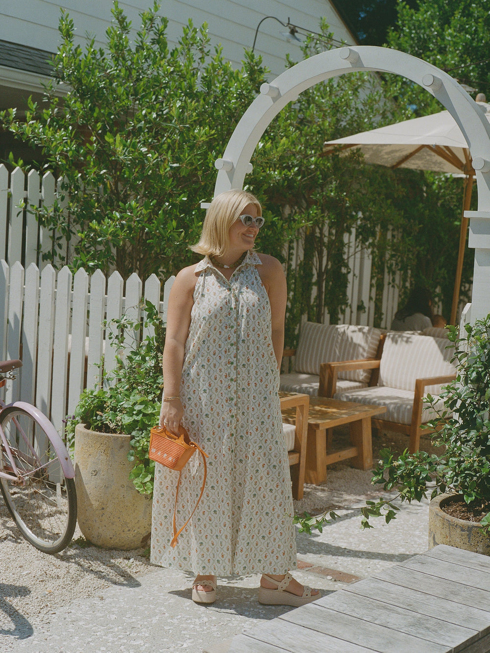 Cami Collar Dress x Sadie Loving in Blanc Bouquet