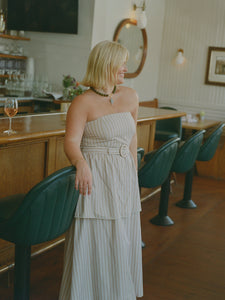 Daisy Dress x Sadie Loving in Sand Stripe