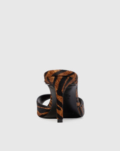 Freddie 70 Mule in Brown Zebra Pony Hair