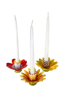 Flower Candle Cranberry Red