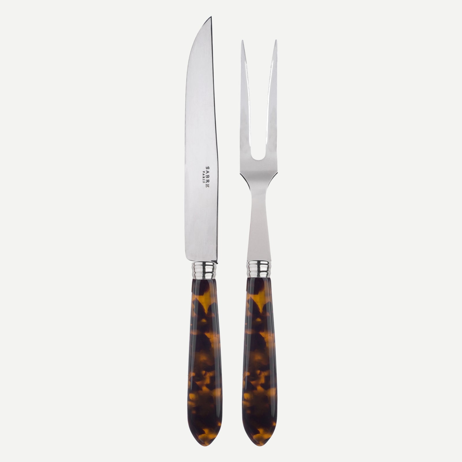 Carving Set, Faux Tortoise