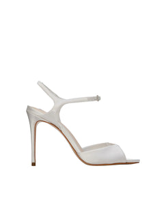 Geri 100 Sandal in White Satin