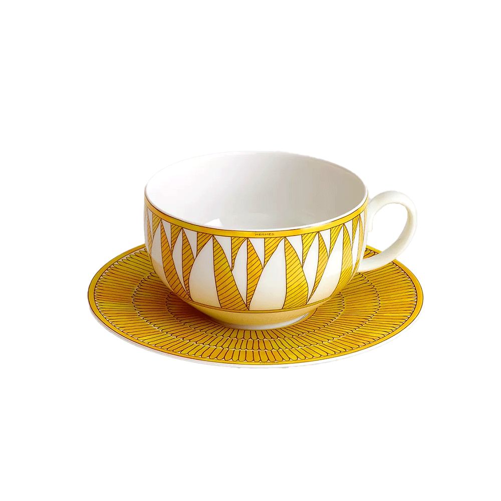 Soleil D'Hermes Coffee Cup & Plate