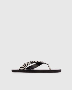 Bae Sandal in Zebra Pony Hair