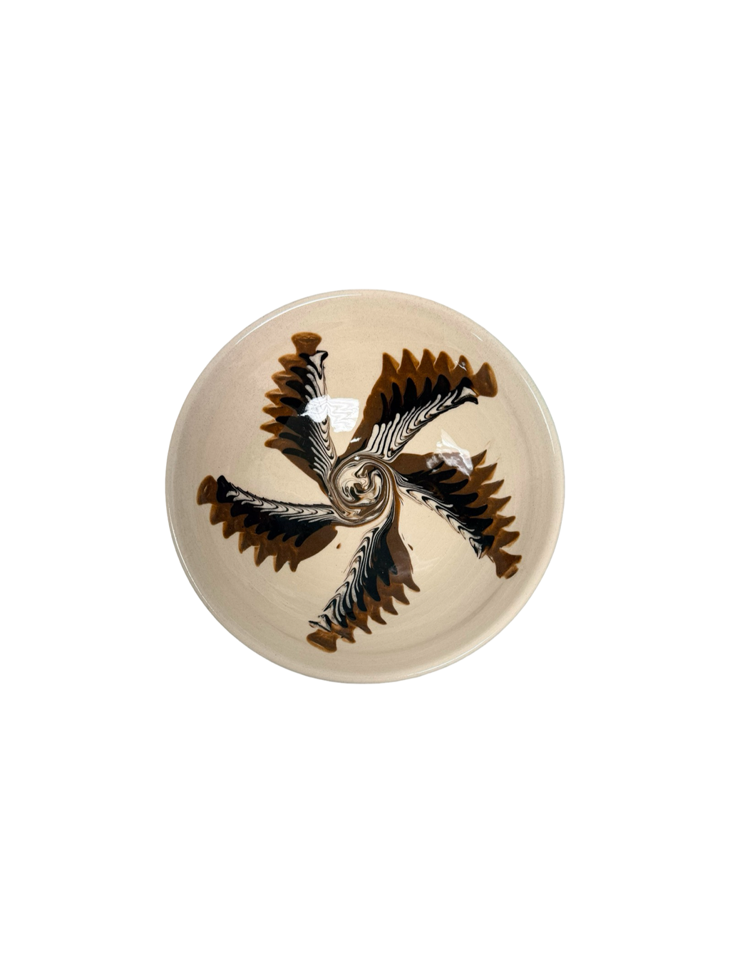 Ariadne Pasta Bowl Cream and Brown