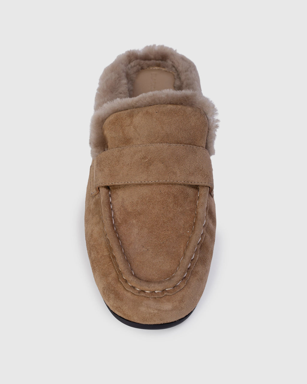 Theo Mule in Latte Suede / Wool Shearling