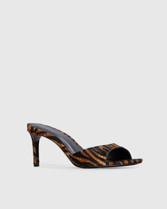 Freddie 70 Mule in Brown Zebra Pony Hair