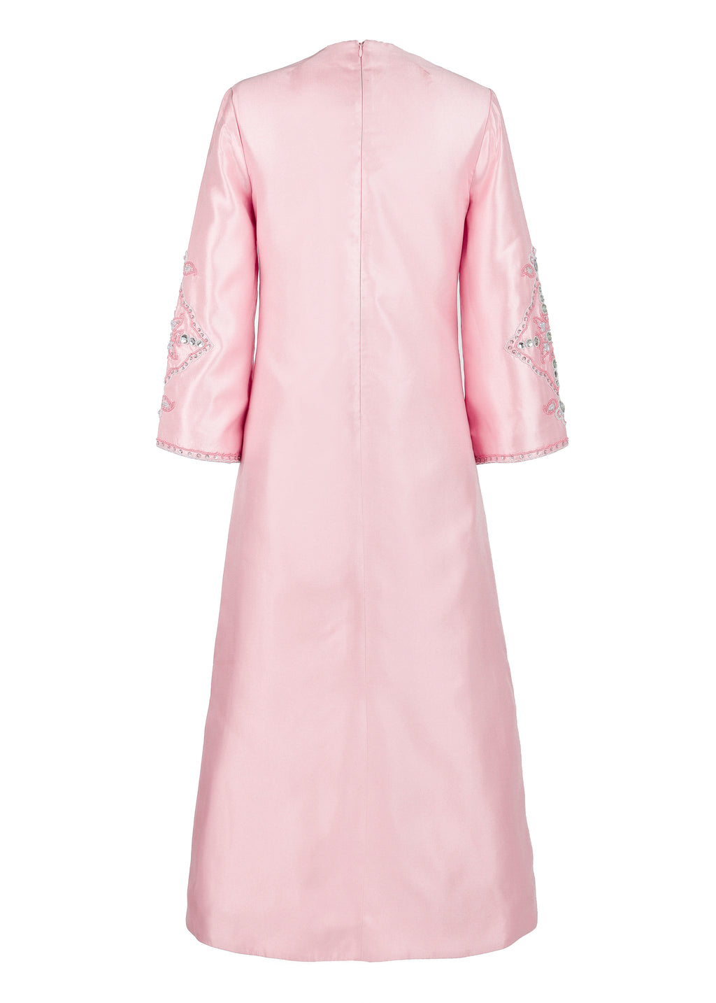 OTM Exclusive: Beaded Clara Caftan in Pink Silk