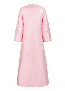 OTM Exclusive: Beaded Clara Caftan in Pink Silk
