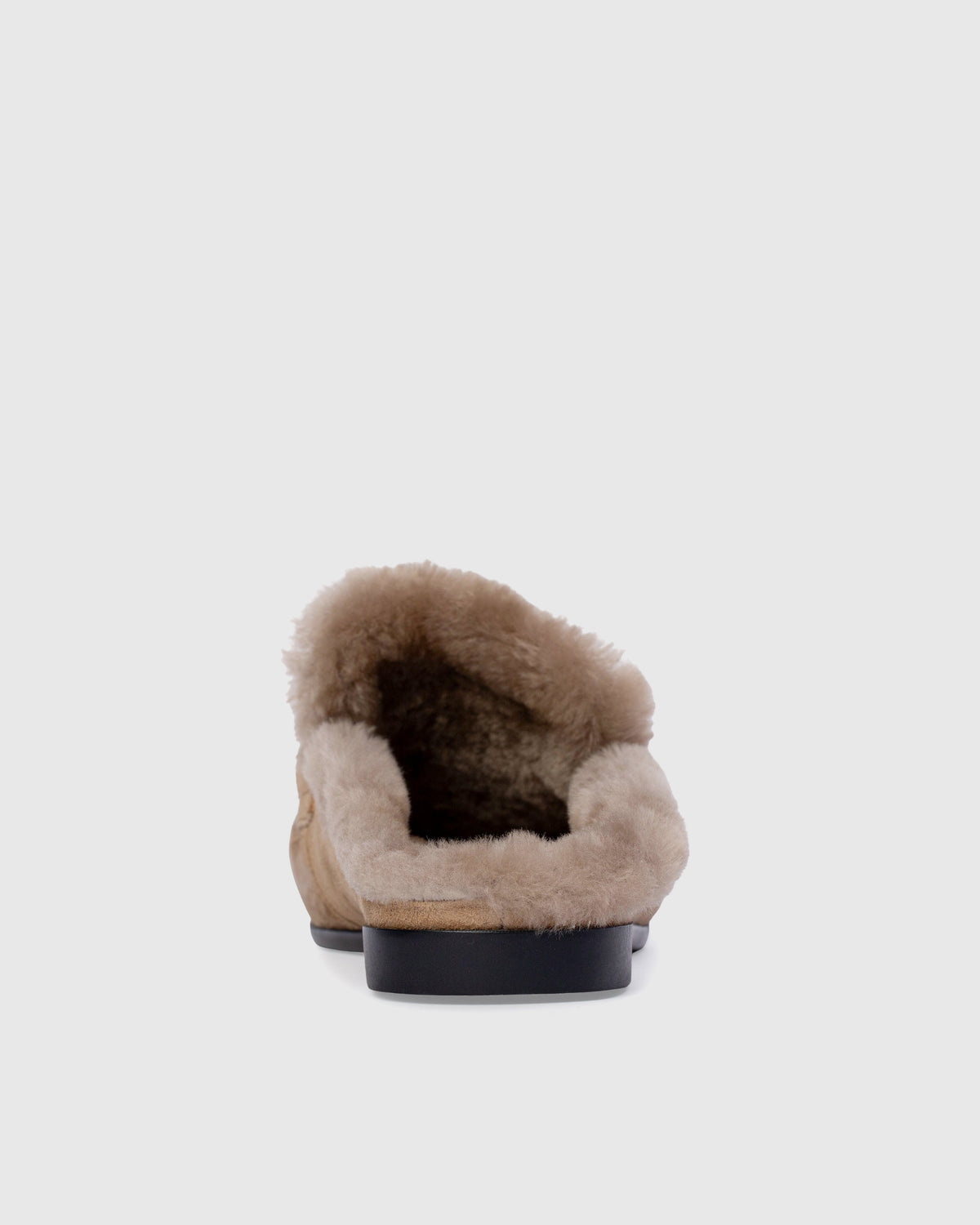 Theo Mule in Latte Suede / Wool Shearling