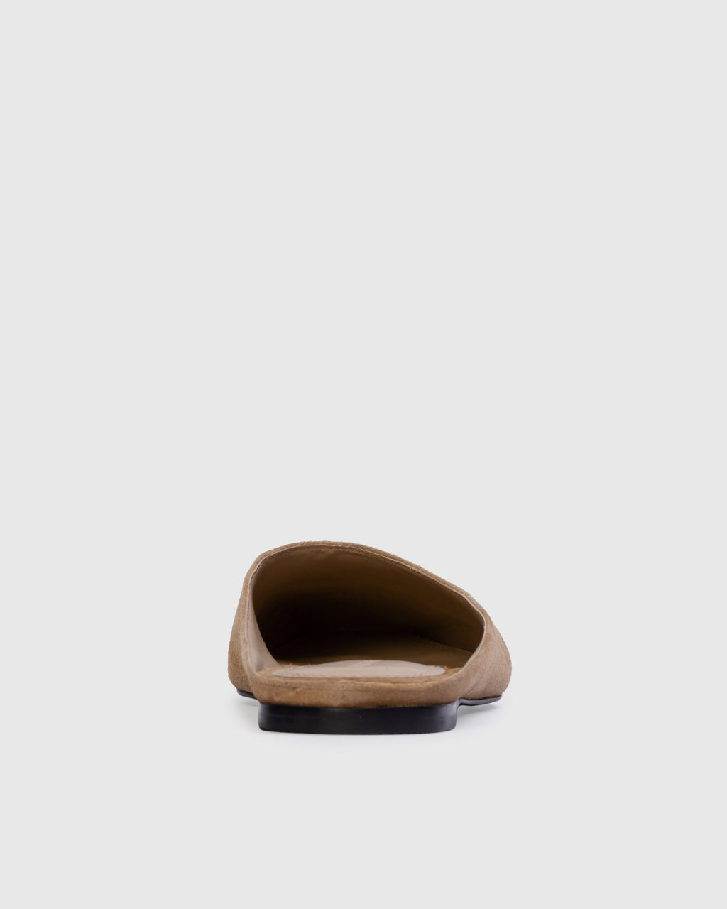 Lucia Flat Mule in Latte Suede