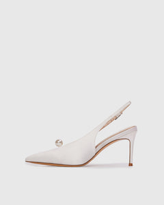 Reina 80 in White & Satin Pearl