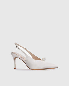 Reina 80 in White & Satin Pearl
