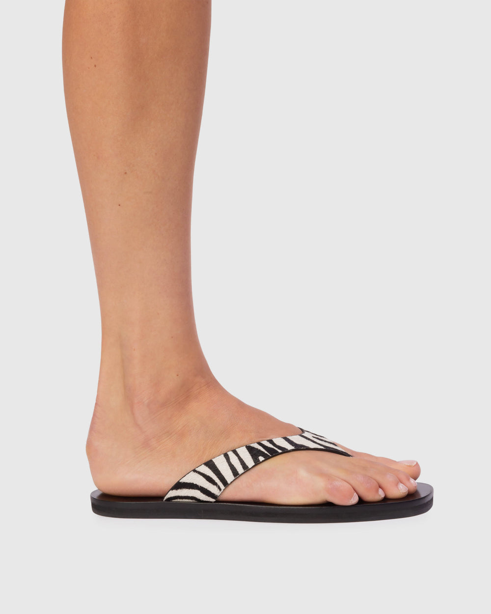 Bae Sandal in Zebra Pony Hair