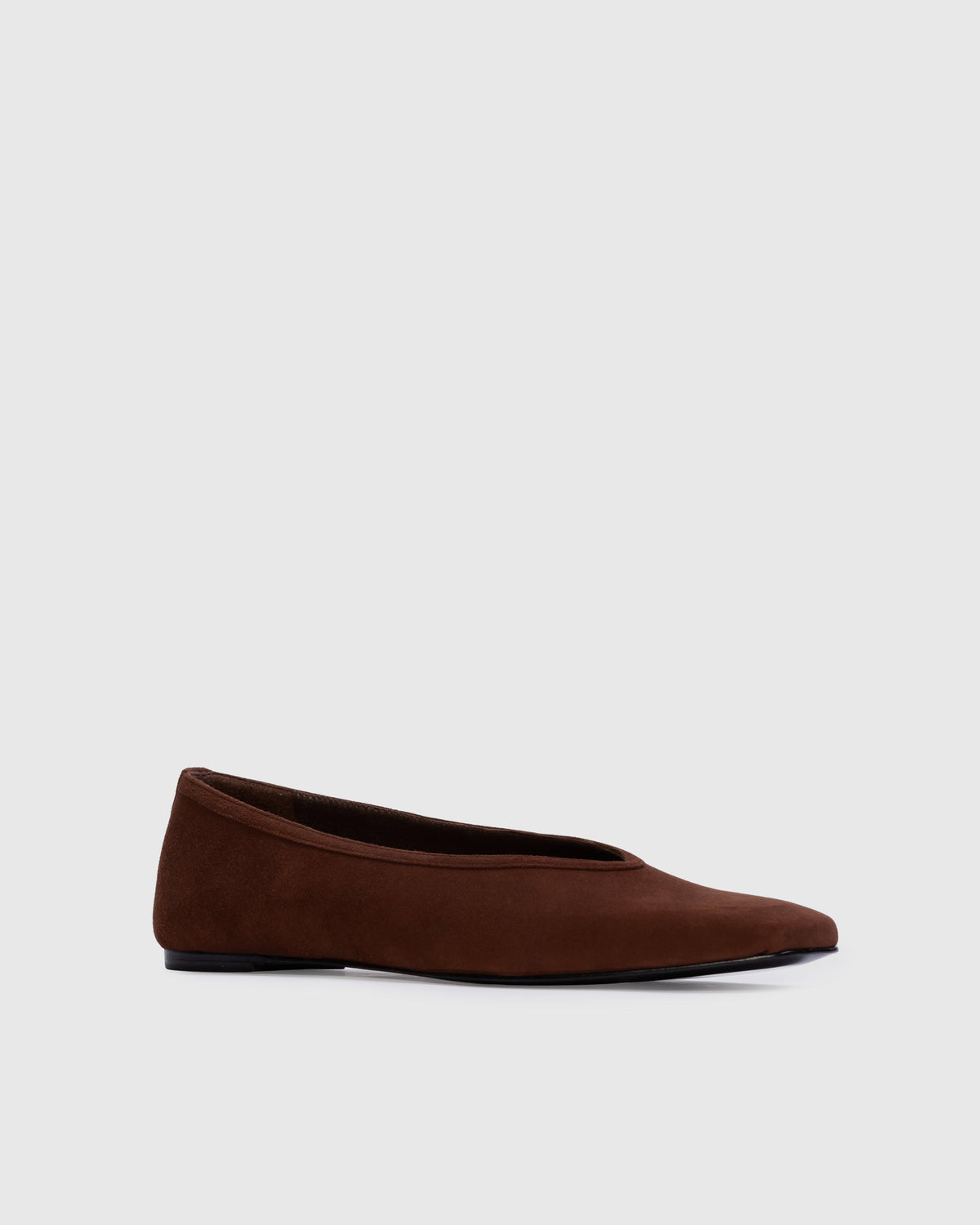 Ayra Flat in Brownie Suede