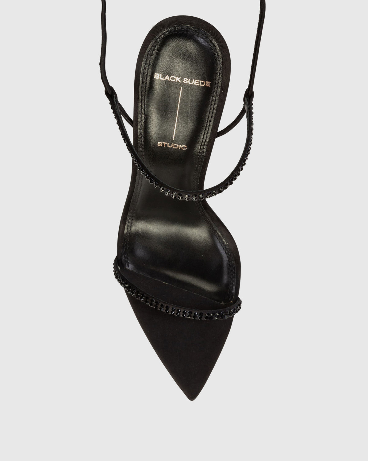 Lauren 100 in Black Satin Embellished