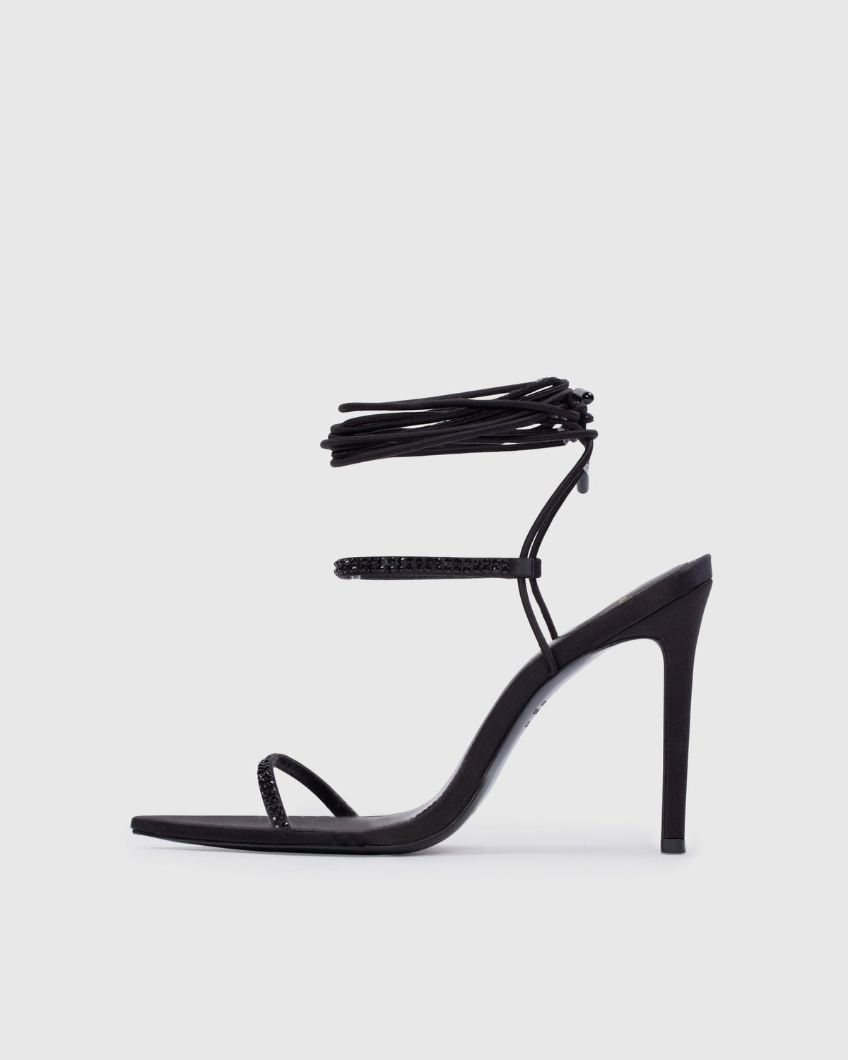Lauren 100 in Black Satin Embellished