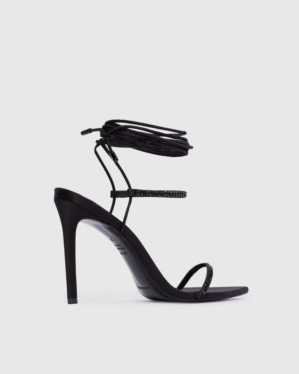 Lauren 100 in Black Satin Embellished