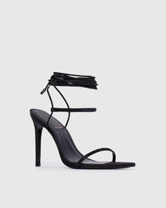 Lauren 100 in Black Satin Embellished