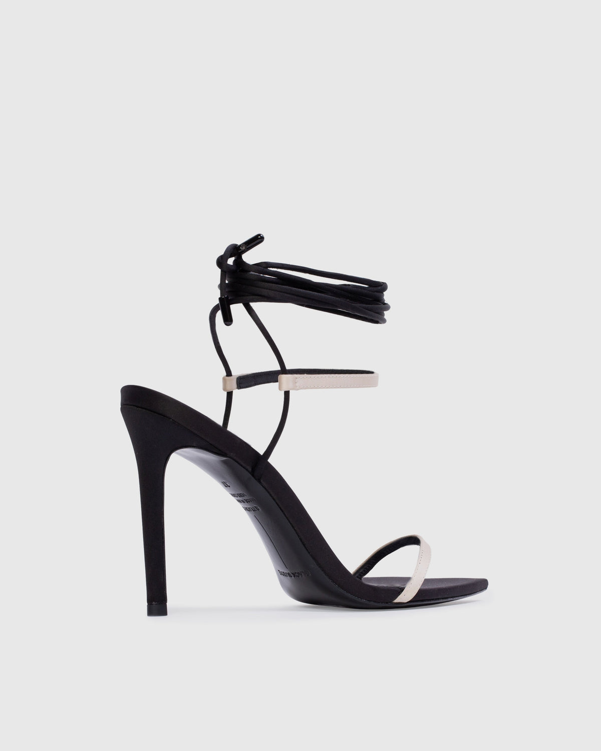Lauren 100 in Black & Champagne Satin