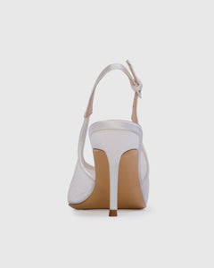 Reina 80 Pump in Ivory Lace/Pearl Ornament
